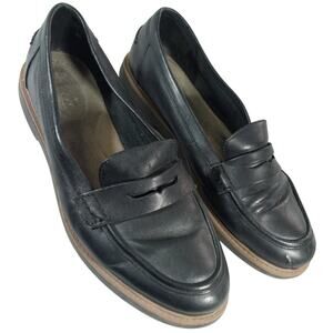 CLARKS! BLACK GENUINE LEATHER ULTRA PADDED INNER, FLEX SOLE LOAFERS! SZ 10.5M